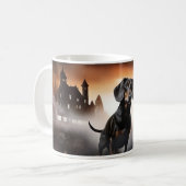 Mug Dachshund Halloween Épouvantable (Devant gauche)