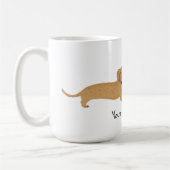 Mug Dachshund Kiss avec des chiens Wiener de coeur en (Gauche)