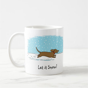 Mug Dachshund Laisser neiger - Joyeux Wiener Dog Holid