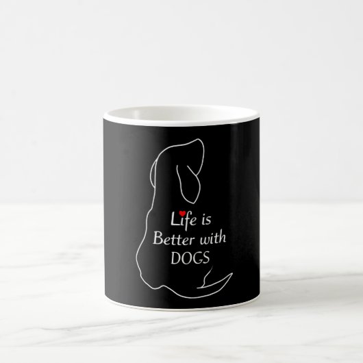 Mug Dachshund Life is Better With Dogs Citation Chien (Centre)