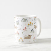 Mug Dachshund Lover Amoureux de les chiens café Fleur (Devant droit)
