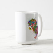 Mug Dachshund & Lunettes Rainbow Splash (Devant droit)