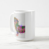 Mug Dachshund & Lunettes Rainbow Splash (Devant gauche)