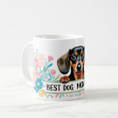 Mug Dachshund Meilleure maman chien jamais (Devant gauche)