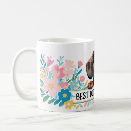 Mug Dachshund Meilleure maman chien jamais (Gauche)