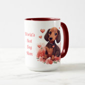 Mug Dachshund Meilleure maman de chien du monde (Devant droit)