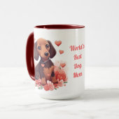 Mug Dachshund Meilleure maman de chien du monde (Devant gauche)