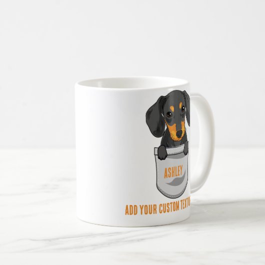 Mug Dachshund mignon chien papa chien maman chien (Devant droit)