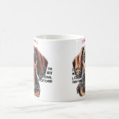 Mug Dachshund Mug, Ajouter le nom du chien, peut modif (Centre)