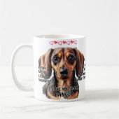Mug Dachshund Mug, Ajouter le nom du chien, peut modif (Gauche)