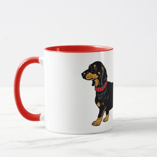 Mug dachshund noir (Gauche)