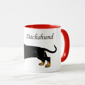 Mug dachshund noir (Devant droit)