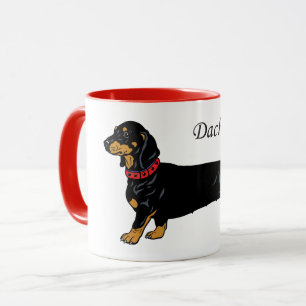 Mug dachshund noir