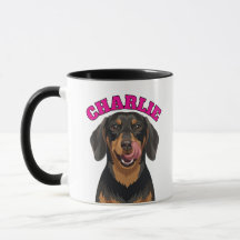 Dachshund noir et feu léchant son nez