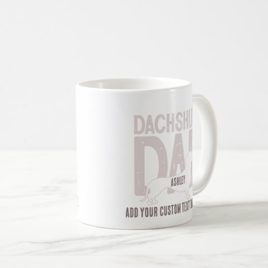 Mug Dachshund Papa Chien Papa Cadeau (Devant droit)