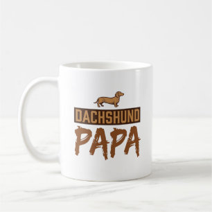 Mug Dachshund Papa Gravure Vintage Dessin Papa Chien D