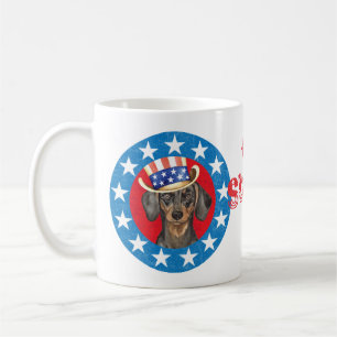 Mug Dachshund patriotique