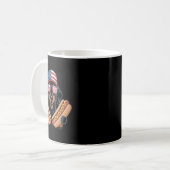 Mug Dachshund patriotique drôle 4 juillet Hotdog Ameri (Devant gauche)
