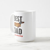 Mug Dachshund Personalisé Hotdog Chien Papa Texte Pers (Devant gauche)