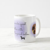Mug Dachshund personnalisé à l'aquarelle lavande (Devant droit)