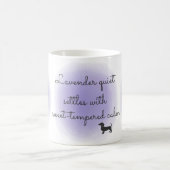 Mug Dachshund personnalisé à l'aquarelle lavande (Centre)