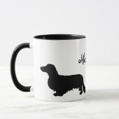 Mug Dachshund Poil Long - Silhouette 1 (Gauche)
