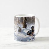 Mug Dachshund Qu'Il Neige Noël (Devant droit)