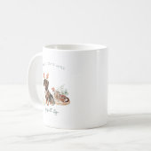 Mug Dachshund Renne | Noël Monogramme (Devant gauche)