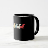 Mug Dachshund Retro Vintage (Devant droit)