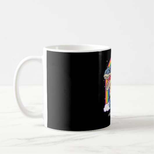 Mug Dachshund Riding Dinosaur T Rex Cadeaux Garçons En (Gauche)