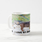 Mug dachshund sanglier amour complet avec pic (Devant gauche)