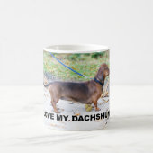 Mug dachshund sanglier amour complet avec pic (Centre)