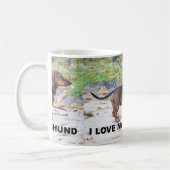 Mug dachshund sanglier amour complet avec pic (Gauche)
