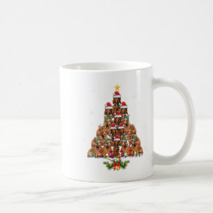 Mug Dachshund Sapin de Noël Chien Xmas Lumières Pyjama