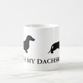 Mug Dachshund silhouette noire + vos idées (Centre)