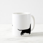 Mug Dachshund Silhouettes Wiener Amoureux des chiens (Devant droit)