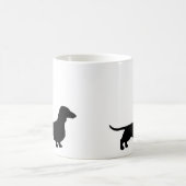 Mug Dachshund Silhouettes Wiener Amoureux des chiens (Centre)