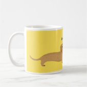 Mug Dachshund Smooch Wiener Dogs Kiss mignon Dessin (Gauche)