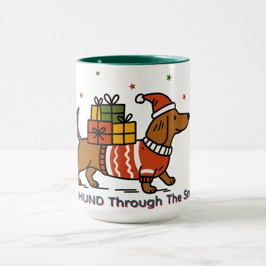 Mug Dachshund Through The Snow (Centre)