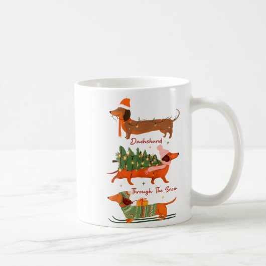 Mug Dachshund Through The Snow Merry Christmas Dachshu (Droite)