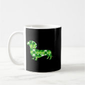Mug Dachshund trèfle St Patrick drôle de chien (Gauche)