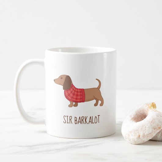 Mug Dachshund Wiener Chien Chien Chien Chien Chien Chi (Avec donut)