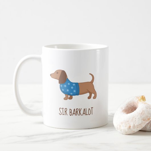 Mug Dachshund Wiener Chien Chien Chien Chien Chien Chi (Avec donut)