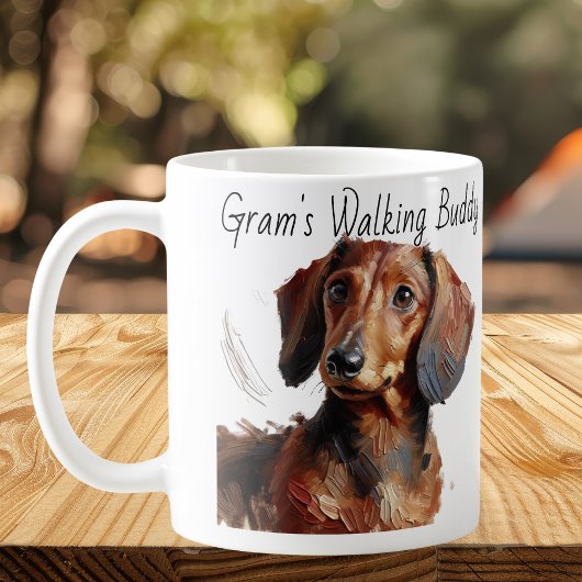 Mug Dachshunds/ Compagnon de marche de Gram Moderne