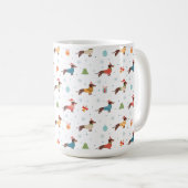 Mug Dachshunds dans le Motif des pulls de Noël (Devant droit)