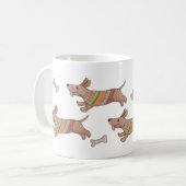 Mug Dachshunds Dashshunds Cute Saucisses en marche (Devant gauche)