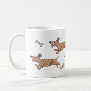 Mug Dachshunds Dashshunds Cute Saucisses en marche