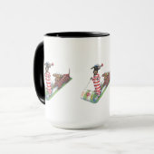 Mug Dachshunds Dormir de la bouillie de café (Devant gauche)