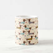 Mug Dachshunds drôles en chapeaux et pulls (Centre)