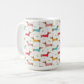 Mug Dachshunds en Sweaters Motif de vacances (Devant gauche)